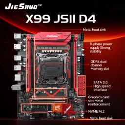 Conjunto de Placa Mãe JIESHUO X99-JS11 para Jogos com Processador Xeon E5-2680 V4 Compatível com RAM DDR4 2133MHz Dual-Channel e WiFi - Image 2