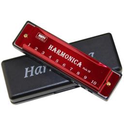 Harmonica com estojo para estudantes iniciantes e crianças, diatônica, chave de C, 10 buracos, presente - Image 1