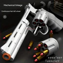 Soft Bullet Smell Shooting Gun, Revolver Launcher, Brinquedo de tiro contínuo, Arma CS ao ar livre para crianças e adultos, ZP5 357 - Image 1