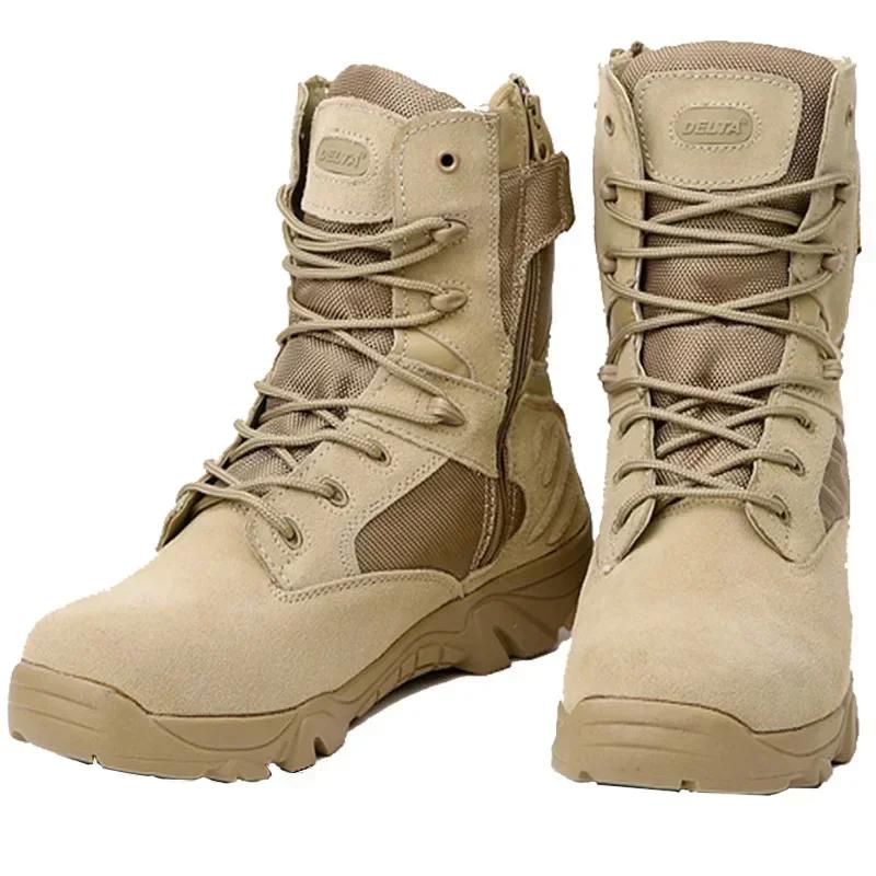 Botas táticas de caminhada ao ar livre para homens, top alto, escalada e camping boot, tênis de caça e trekking, calçados esportivos - Image 1