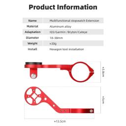 Barra De Montagem De Farol De Bicicleta De Liga De Alumínio, Suporte De Computador, Suporte De Lâmpada Para IGS, GARMIN, Bryton, CATEYE, Seguro Acessórios De Ciclismo - Image 5