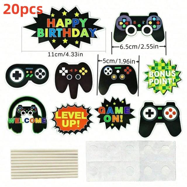 Decoração de Aniversário: Jogo de Cartão Temático com Letras de Bandeira - 10 a 20 Peças para Festas Incríveis