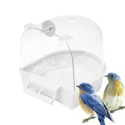 Banheira Papagaio para gaiola Periquito, Acessórios para gaiola, Tubo de banho enjaulado Caixa de chuveiro para papagaios Conure - Image 1