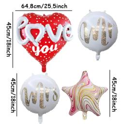 3D Balão Set para Aniversário e Casamento, Decoração de Festa, Dia dos Namorados, 5PCs por Conjunto - Image 6