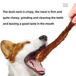 Petiscos secos do cão do pescoço do pato, Mastigar o alimento do treinamento, Osso de limpeza do dente, Mordida-resistente, Puppy Snacks Stick - Image 5