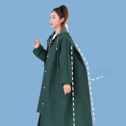 1 pc capa de chuva masculina e feminina corpo longo proteção tempestade 2024 nova bateria elétrica carro único poncho de chuva adulto de uma peça - Image 6