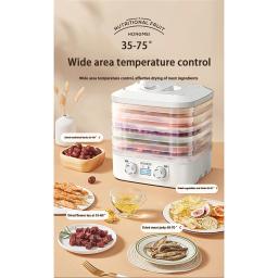 Máquina elétrica do secador do alimento, frutos secos, vegetais, desidratador de carne, carne seca, chá, petiscos, ar, 220V, 110V, 5 placas - Image 6