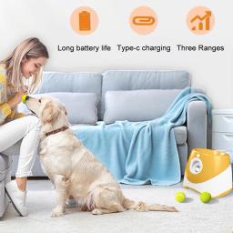 Lançador automático de bola para cães, lançador automático de tênis para cães de estimação, brinquedo interativo para animais de estimação - Image 5