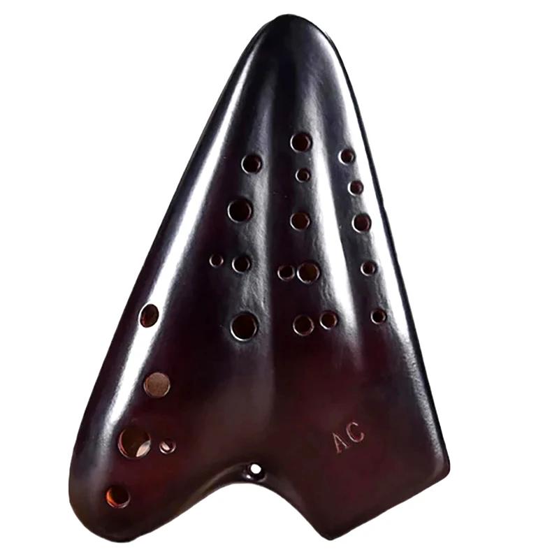Retro Triplo Cerâmica Ocarina, 12 Buracos, Alto C Key, AC, Handmade, Fumado Instrumentos Musicais, Iniciante, Instrumentos de Sopro - Image 1