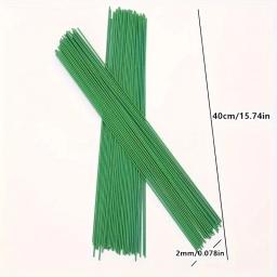 Premium Seda folha verde hastes com fio de ferro, perfeito para DIY arranjos de flores, Home Decoração De Natal, Flores Artificiais, 20 pcs - Image 6