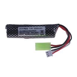 Bateria Li-ion para Airsoft elétrico água brinquedos arma, Splatter automático, Rifle de bola, Paintball, Airsoft pistola, 7.4V, 2000mAh, 18350 - Image 4
