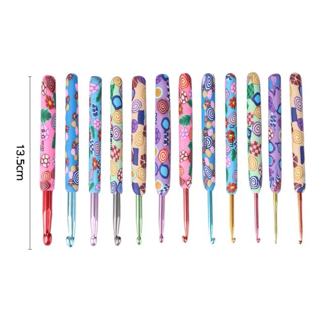 Conjunto de Agulhas de Crochê Comfort com Ganchos de 2-6mm - 9 Peças para Costura Criativa