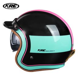 Capacete de motocicleta para homens e mulheres, KT67, 3/4, retro, scooter elétrico, equitação ao ar livre, verão, novo, 2022 - Image 4