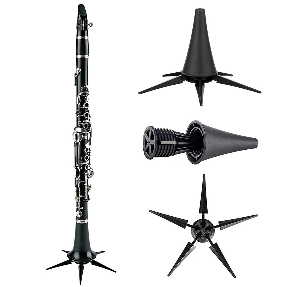 Clarinete suporte suporte portátil com 5 pernas base multifuncional para a e b clarinetes acessórios pretos - Image 1