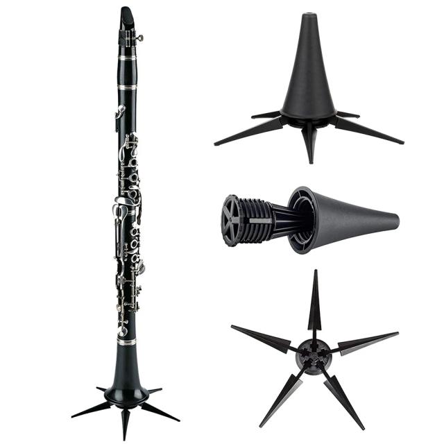 Suporte Portátil Multifuncional para Clarinete com 5 Pernas - Acessórios Pretos para Clarinetes A e B