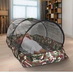 Camping Mosquito Net Tendas de lona, impermeável, viagem, dobrável, portátil para viagens, ao ar livre, jardim, dormitório de uma única porta, anti-mosquito - Image 3