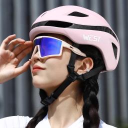 West Biking-Capacete De Ciclismo Aerodinâmico Para Homens E Mulheres, Leve, Moldagem Integrada, Boné De Segurança, MTB, Corrida De Estrada, Capacete De Bicicleta - Image 2