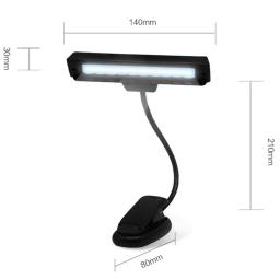 Led portátil flexível pontuação luz guitarra piano clip-on para música suporte de proteção para os olhos poupança de energia inteligente escurecimento luz - Image 6