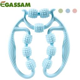 Rolo muscular de 9 rodas para fáscia, rolo de massagem, para aliviar músculos, dor, coxa, panturrilha, ombro, reduzir a celulite - Image 1