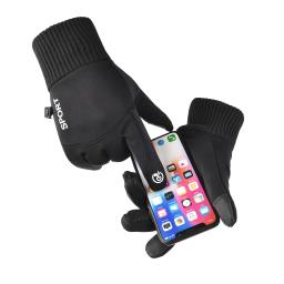 Homens luvas de inverno térmica à prova dwaterproof água ciclismo luvas da motocicleta dedo cheio touchscreen ao ar livre correndo luvas de esqui antiderrapante - Image 4