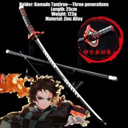 Demon Slayer Cosplay Espada de Metal, Espadas Katana reais, Adereços prontos para batalha, Arma Anime, Decoração do quarto, Sem Corte - Image 3