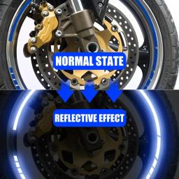 Tiras reflexivas da motocicleta 18 pçs jantes de roda colorido hub adesivos bicicleta scooter estilo refletor decalques fita reflexiva aro - Image 2
