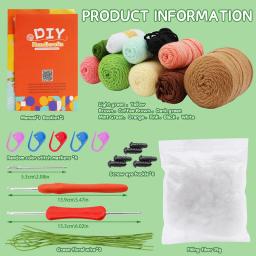 MIUSIE-Iniciante Crochet Kit, Cacto em vaso de planta, Crochet criativo, DIY Keychai Tricô, Chaveiro, Crochet Dolls Material Pack - Image 2