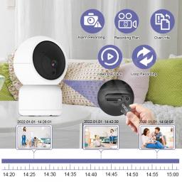 Camdepot-Câmera IP Onvif para NVR, Rastreamento AI, Detecção Humanoide, Áudio Bidirecional, Monitor PTZ Baby, Área de Alarme, 2.4GHz, ICSEE, 3MP - Image 4
