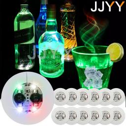 JJYY-Light Up LED Coaster, copos para bebidas, adesivos, garrafa de licor, esteira luminosa do copo, Club Bar Party, carro, casamento, decoração do vaso - Image 1