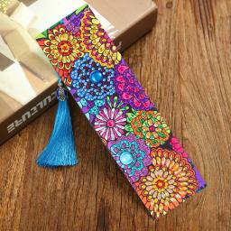 5d diy diamante pintura marcador especial em forma de diamante arte mosaico couro borla livro marcas diamante bordado ponto cruz novo - Image 4