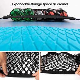 Saco de convés de paddleboard elasticamente escalável versátil acessórios de caiaque sup prancha de surf bolsa de malha bolsa de transporte - Image 3