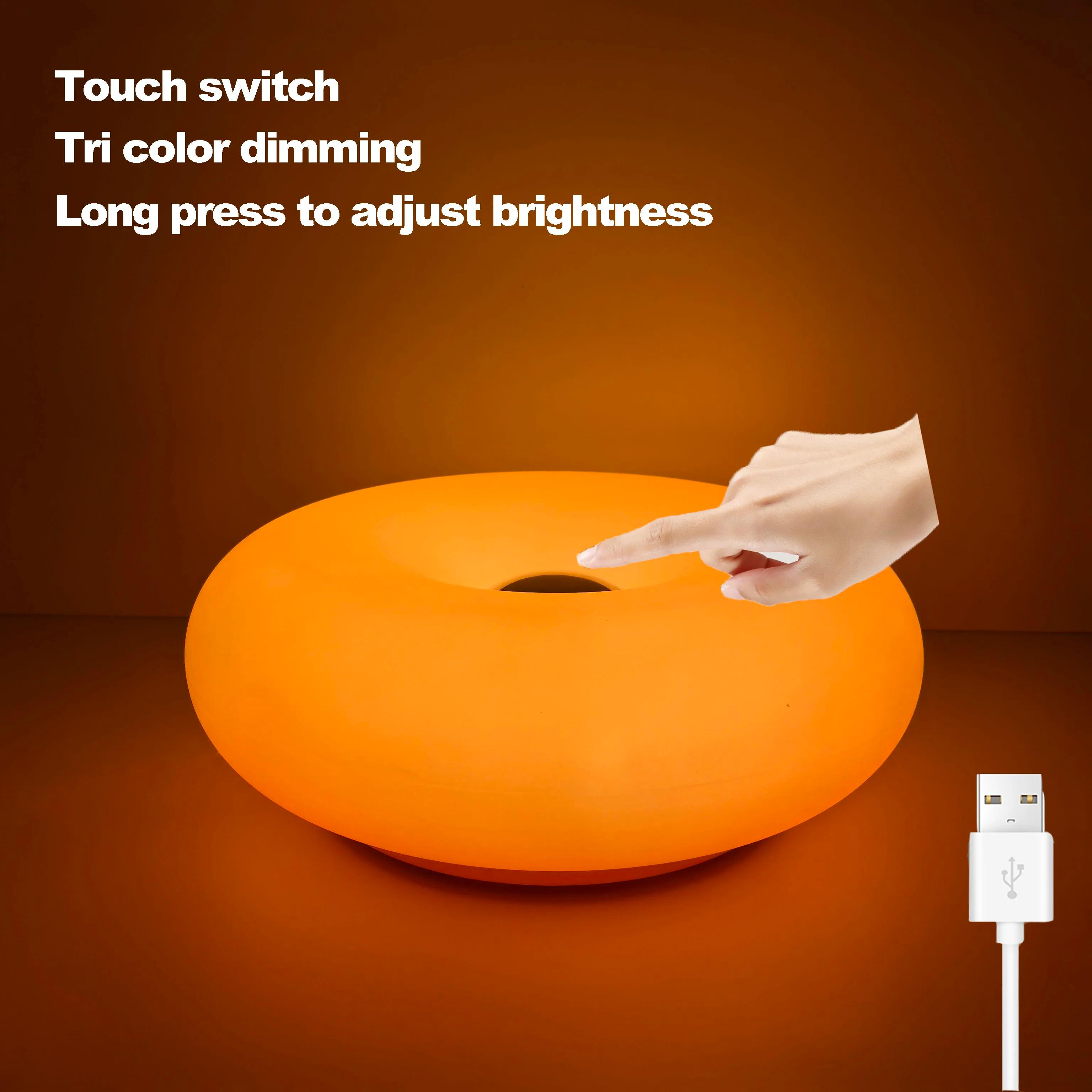 Luminária de Mesa Bauhaus Donut USB 30cm Luz Ambiente