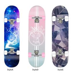 Skate duplo completo para iniciantes e mulheres, totalmente mudo, Longboard para homem - Image 1