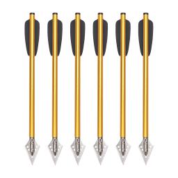 Flechas de Besta para Tiro ao Ar Livre e Caça, Material de Alumínio, Pena de Plástico, Flecha Fixa, 50-80 LBS, 6.3in, 12PCs - Image 1