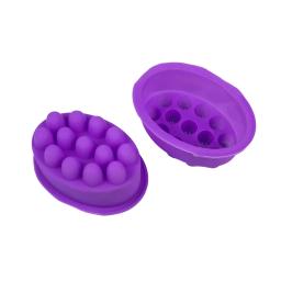 3/2/1 Furos Silicone Soap Moldes 3D Massagem Terapêutica Bar Fazendo Resina Artesanato Ferramentas de Cozimento Ferramentas Mold DIY Forma Oval Oil Soaps - Image 4