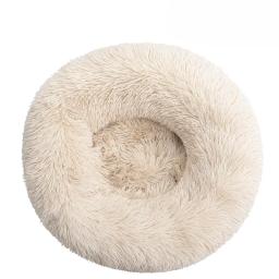 Ninho redondo de pelúcia longo para pet, criativo macio e confortável, cama para cães e gatos, pet pet pet pet, inverno - Image 3