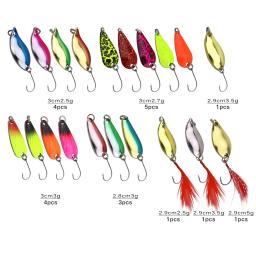 Pesca Colheres Lures Set com Storage Bag Case, Metal Iscas, Fundição Spinner, Isca de pesca ao ar livre, 16Pcs, 20Pcs - Image 2
