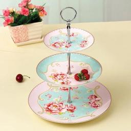 Alloy Cupcake Plate Stand, Round Dessert Table Rack, Suporte para festa de casamento, Torre de exibição, Golden Tone, 3 níveis - Image 2