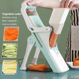 Fatiador de Mandolina Ajustável em Aço Inoxidável, Fatiador Vegetal, Julienne Safe Dicer, Cebola Cenoura Slicer, KC0420 - Image 2