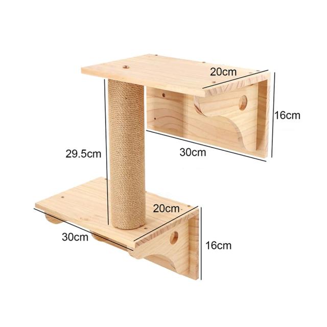 Escada de Escalada para Gatos: Quadro Montado na Parede com Mirante, Ninho e Hamaca para Brincar e Dormir