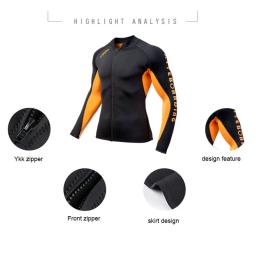 Fato de mergulho Neoprene Split masculino, Camisola de natação, Jaqueta de surf quente, Jaqueta de mergulho a lancha, 2mm - Image 5
