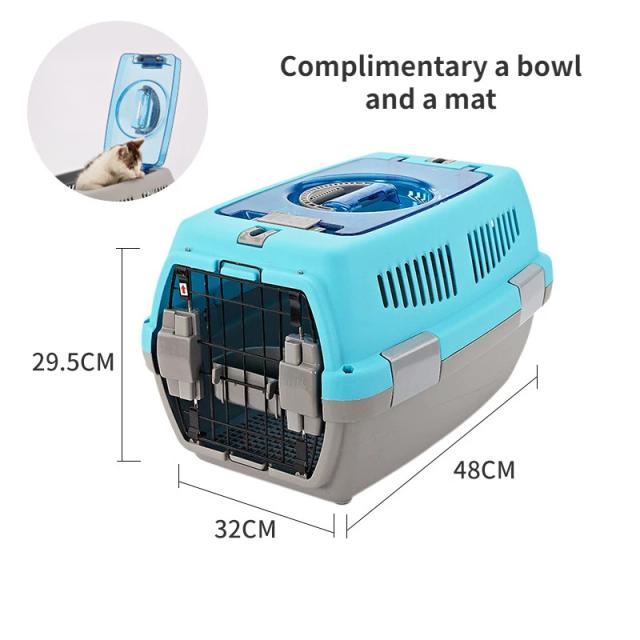 Caixa de Transporte Aéreo Respirável para Gatos e Cães Pequenos, Ideal para Filhotes e Viagens