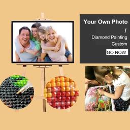 Diy foto personalizada pintura diamante por números kit de artesanato artesanal completo redondo/quadrado bordado mosaico imagem de strass presente - Image 1