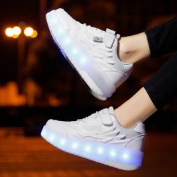 Sapatos de skate para crianças, deformação Parkour, tênis deformáveis, 2 rodas, esporte ao ar livre, deformação infantil, presente para meninos e meninas - Image 1