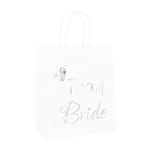 Saco de Papel Elegante para Noivos e Convidados - Embalagem Ideal para Presentes em Casamentos, Convidados e Suprimentos de Festa - Disponível em 1 ou 3 Peças