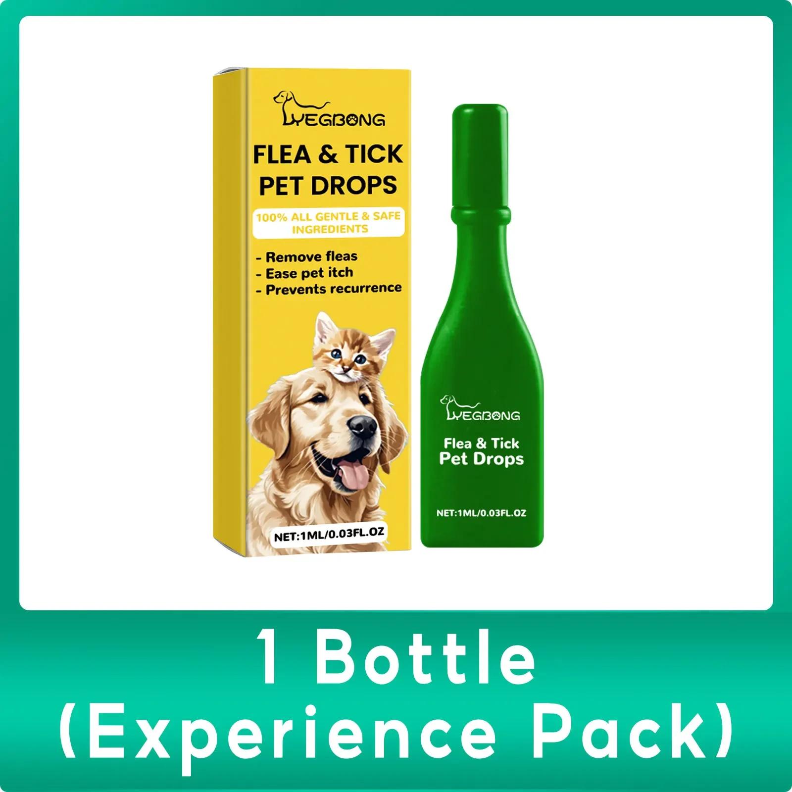 Flea Treatment Drops for Pets, Tártaro Removal, Tick Repelente, Relief Cocching, Lice Killer, Dogs and Puppy, Pet Mite Control - Image 1