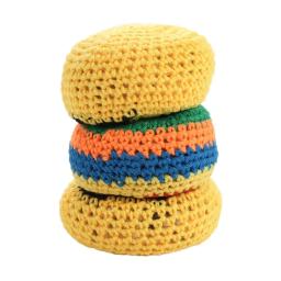 3 pçs bola de jogo de malha bolas de malabarismo coloridas mini cor aleatória crianças brinquedos ao ar livre esfera artesanal sacos de feijão de malha crianças - Image 6