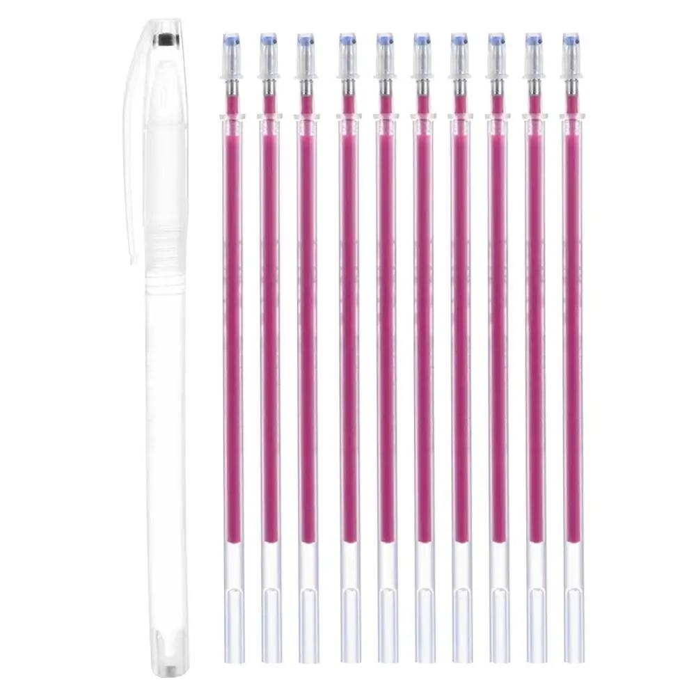 Calor Desaparecendo Conjunto De Caneta De Tinta, Marcadores De Tecido Para Costura, Patchwork Artesanato, Costura, Caneta Desaparecendo De Alta Temperatura, 10 Recargas - Image 1