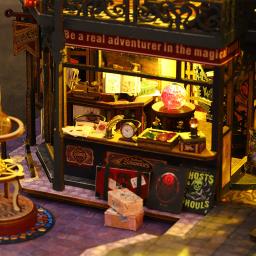 Magic City Casas de bonecas para meninas 3D Puzzle, Kits de construção em miniatura, Dollhouse com móveis, luzes LED para presentes de aniversário - Image 2