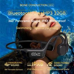 Xiaomi esporte condução óssea fone de ouvido ipx8 à prova dwaterproof água para natação bluetooth 5.4 sem fio mp3 32g alta fidelidade estéreo - Image 6